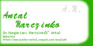 antal marczinko business card